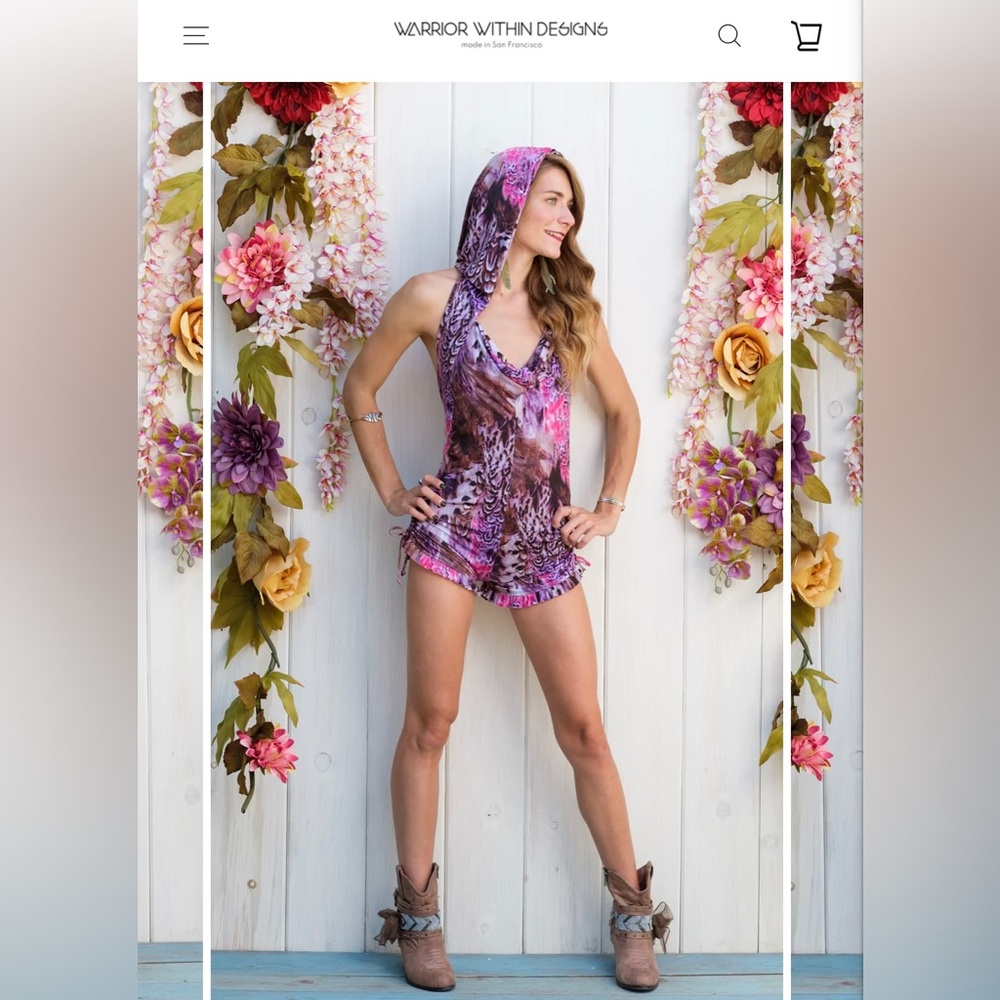 Warrior Within Feather Mystique Shortsie Romper